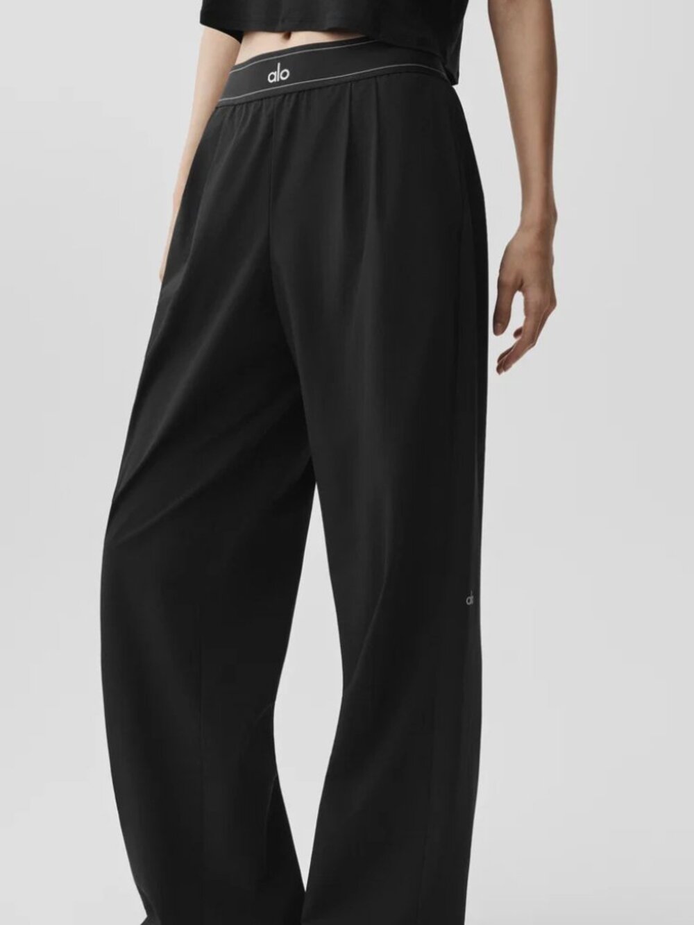ALO Yoga Suit Up Trouser Black Wide Leg Pants ,NWT,30" Inseam,Bestseller🤗🛍 - Picture 7 of 8